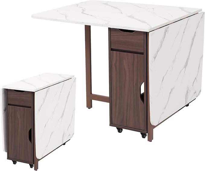 Foldable Space Saving Dining Table Extendable, Folding Dining Table by Unknown