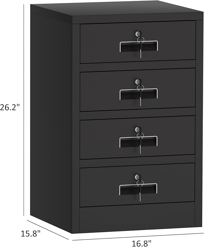 Metal Storage Cabinet with Lockable Drawers - Image 3