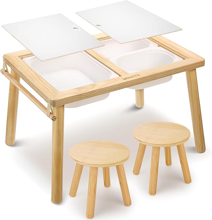 wingyz Sensory Table and Chair Set, 3 in 1 Kids Table by wingyz