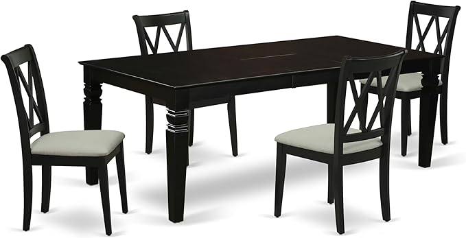 East West Furniture LGCL5-BLK-C 5 Piece Dining Table Set by EastWestFurniture
