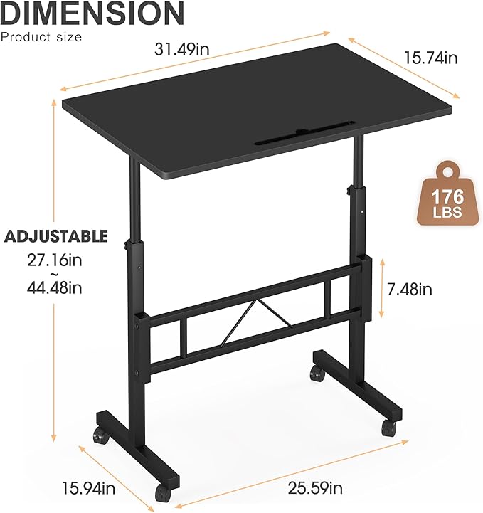Klvied Small Standing Desk Adjustable Height - Image 3