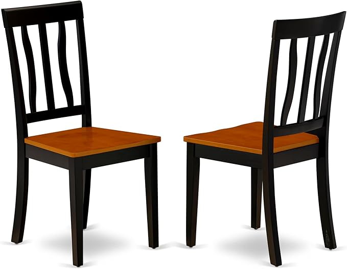 East West Furniture NDAN5-BCH-W 5 Piece Kitchen Table Set - Image 4