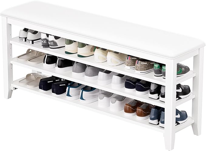 Shoe Bench Storage Rubberwood by Taitiy