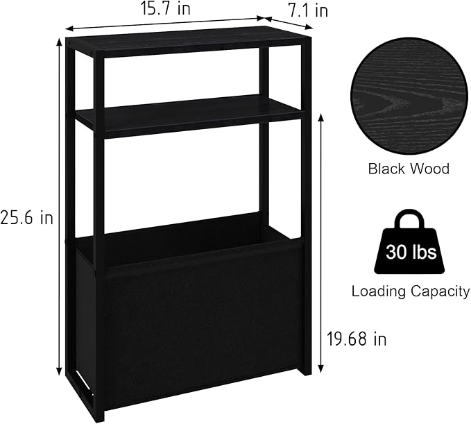 Black Side Table, Slim Side Table - Image 2