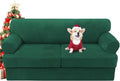 H.VERSAILTEX Sofa Cover 3 Piece T Cushion Loveseat Slipcovers Thick Velvet by HVERSAILTEX