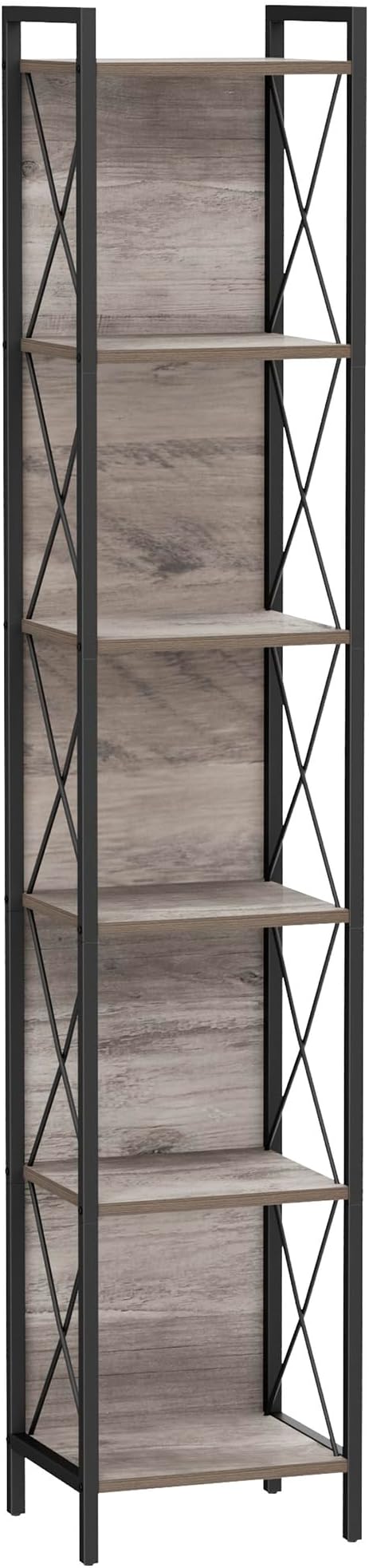 Homhedy 6 Tier Bookshelf Bookcase, Tall Narrow Bookshelf - Image 9