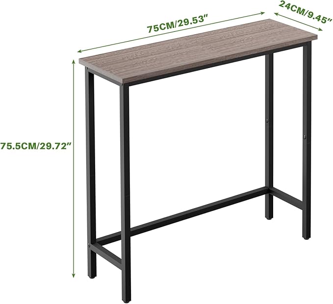 HollyHOME Narrow Console Table, 29.5" Slim Entryway Table, Sofa Stand, Hallway - Image 3