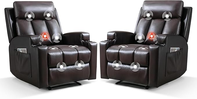 Phoenix Home Manual Recliner Chair Set of 2 by Unknown