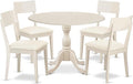 East West Furniture DMAD5-LWH-LC 5 Piece Dining Table Set by EastWestFurniture