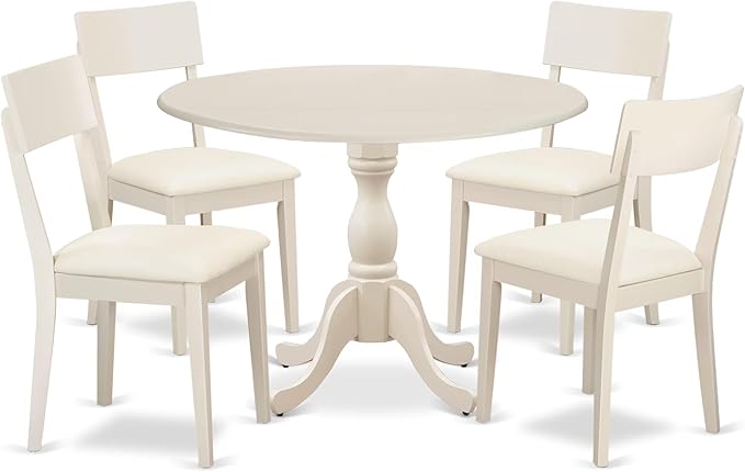 East West Furniture DMAD5-LWH-LC 5 Piece Dining Table Set by EastWestFurniture