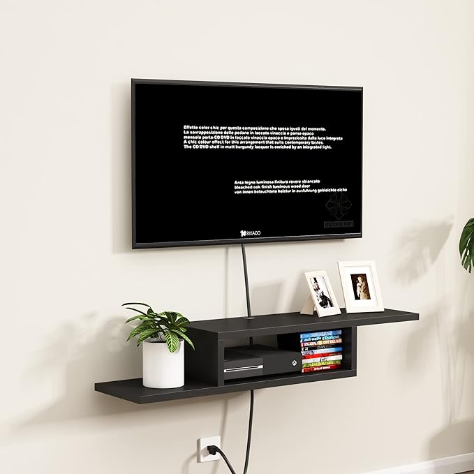 ChooChoo Floating TV Unit, Wall Mount Entertainment Center Media Console - Image 3