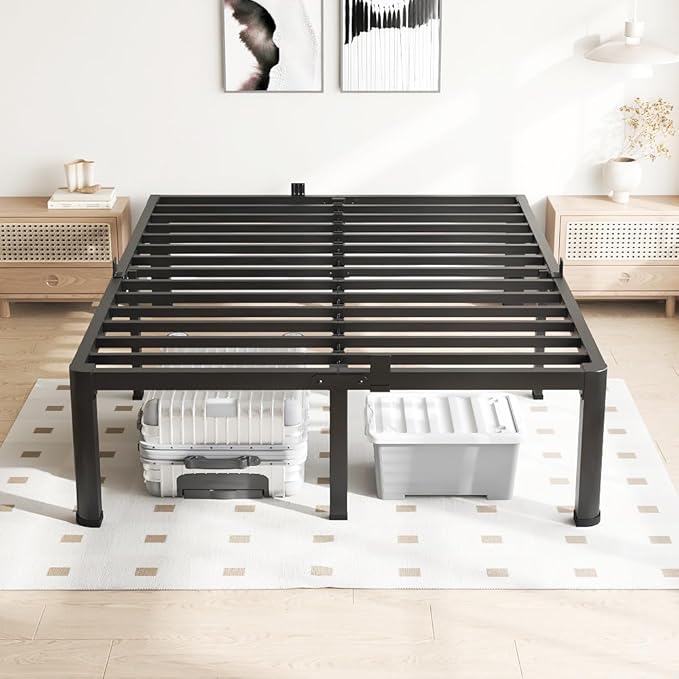 18 Inch King Size Bed Frame, 3500Lbs Heavy Duty Metal Platform - Image 9