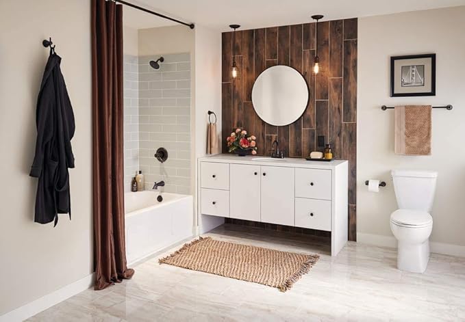 Franklin Brass Kinla 5-Piece Bathroom Set Oil-Rubbed Bronze 18', Toilet Paper - Image 3