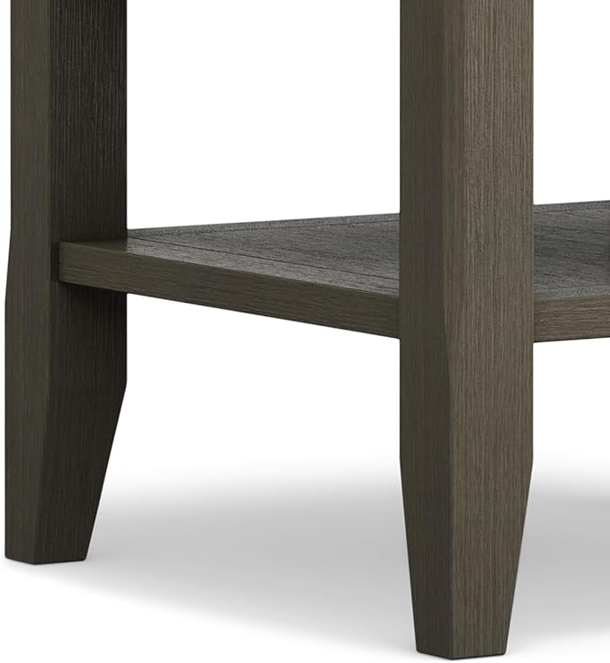 SIMPLIHOME Acadian SOLID WOOD 19 inch Wide Square Transitional End Table in - Image 9