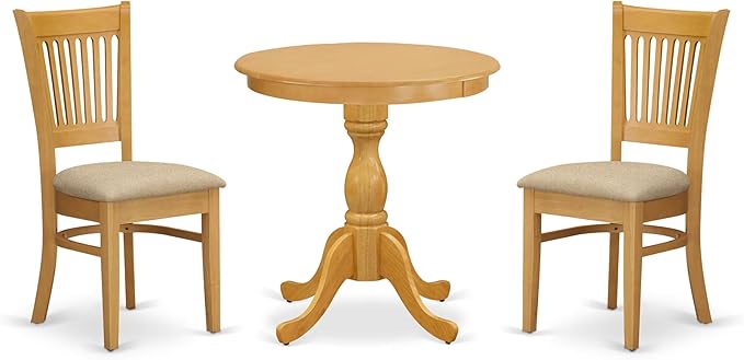East West Furniture ESVA3-OAK-C 3 Piece Dining Table Set by EastWestFurniture
