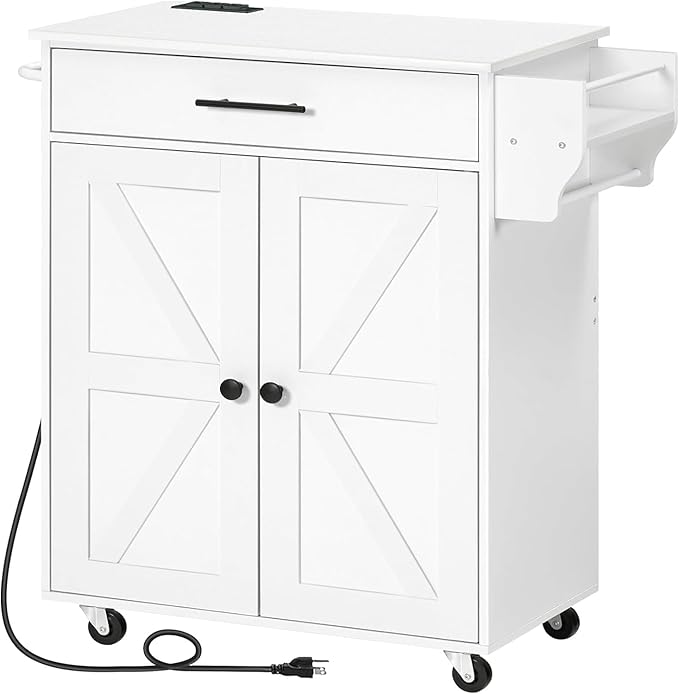HOOBRO Kitchen Island with Power Outlet, Kitchen Storage Island with Large by HOOBRO