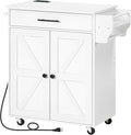 HOOBRO Kitchen Island with Power Outlet, Kitchen Storage Island with Large by HOOBRO