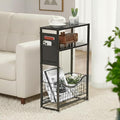 Narrow Side Table, Skinny Small End Tables by Zexvida