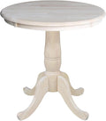 International Concepts 30" Round Top Pedestal Dining Table Solid Real Wood by InternationalConcepts