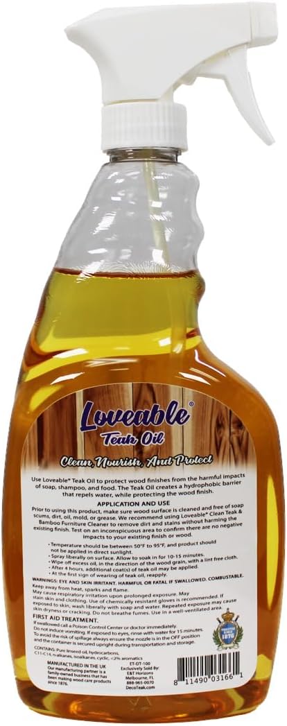 EcoDecors Loveable 24 oz Spray Bottle Teak Oil - Image 3
