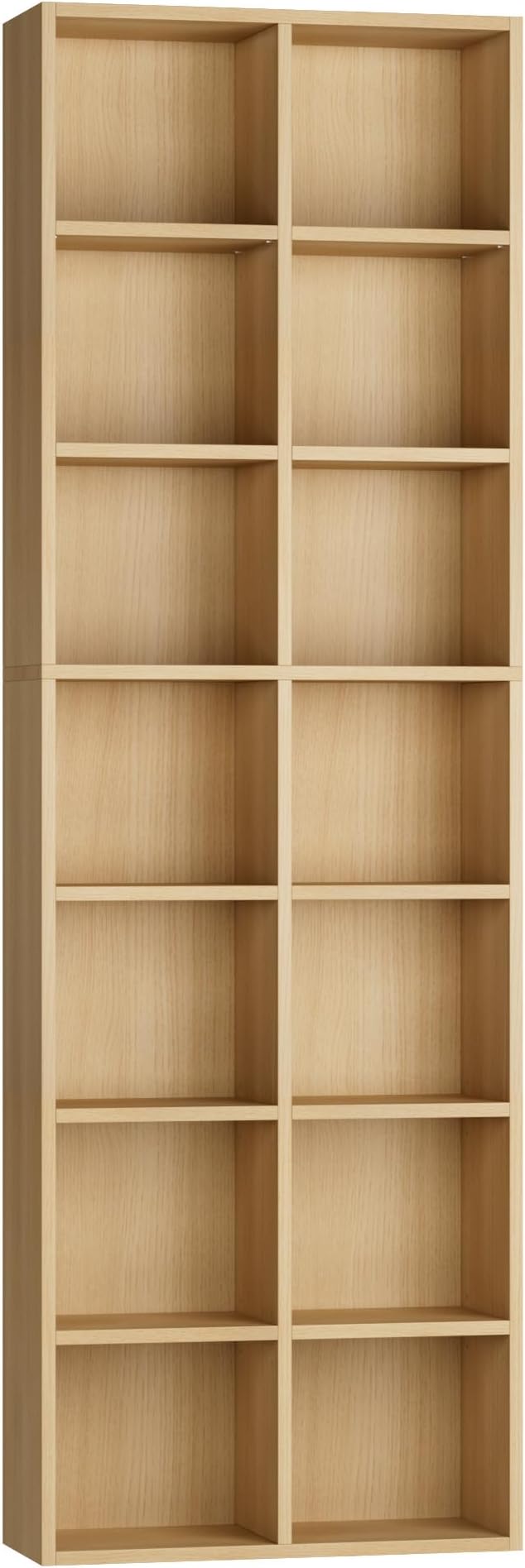 FOTOSOK 71’’ Narrow Bookshelf and Bookcase, Wooden Shelf 7 Tier Media Storage - Image 8
