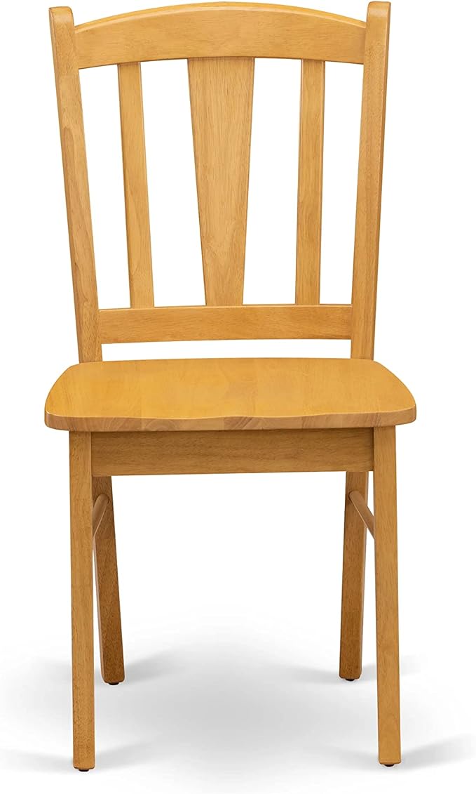 East West Furniture MZDL5-OAK-W 5 Piece Dining Room Table Set Includes a - Image 9