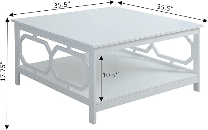 Convenience Concepts Omega Square 36" Coffee Table - Image 3