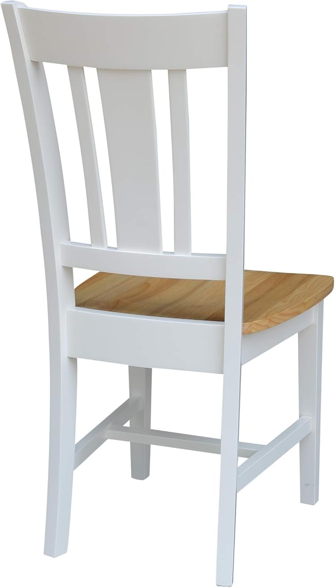 International Concepts San Remo SplatBack Dining Chairs Set of 2 White/Natural - Image 9
