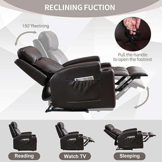 Phoenix Home Manual Recliner Chair Set of 2 - Image 5