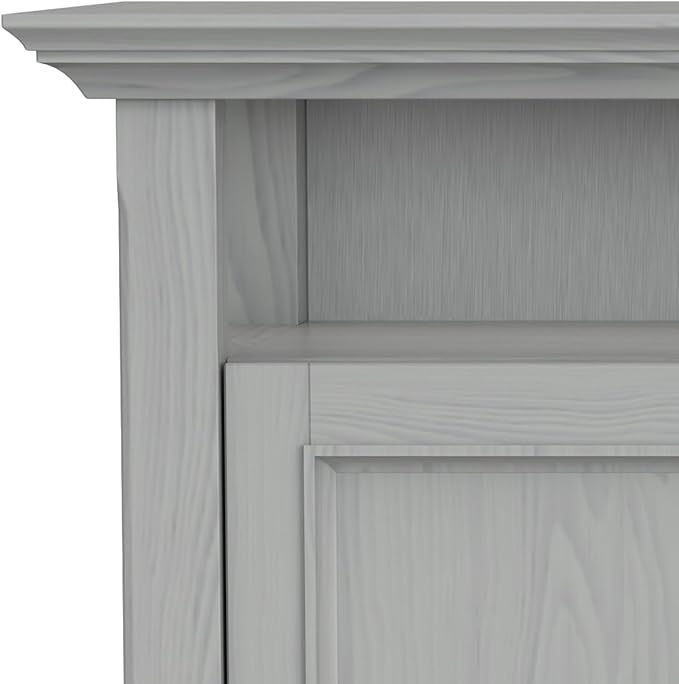 SIMPLIHOME Amherst 54-inch Wide Solid Wood TV Stand in Fog Grey, - Image 10