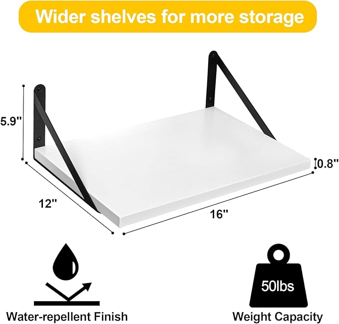 SAUMONIERES Floating Shelves Bookshelf - Image 3