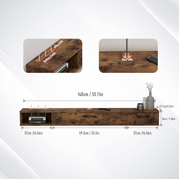 Pmnianhua Farmhouse Floating TV Stand - Image 5