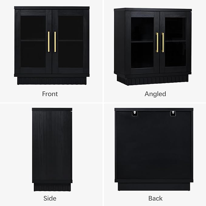 Buffet Cabinet with Storage, Sideboard Cabinet with Glass Doors, Accent Storage - Image 9