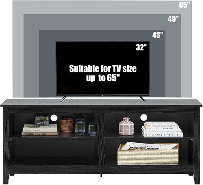 TV Stand for 65 inch TV with Storage, Modern TV Entertainment Center for Bedroom - Image 4