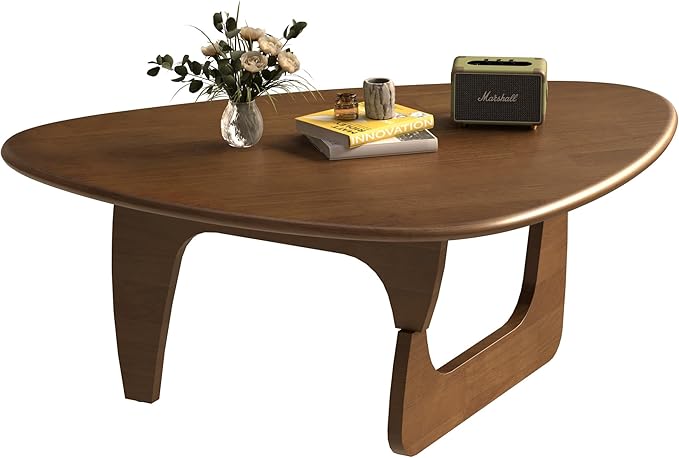 Mid Century Modern Coffee Table, Solid Wood Triangle Coffee Table by Unknown