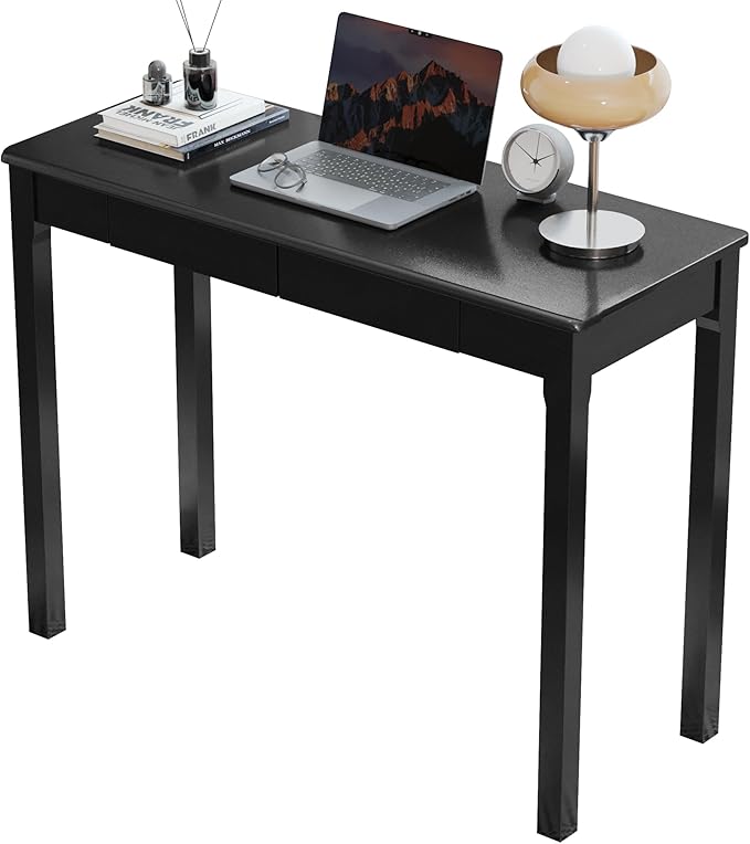 Solid Wood Desk with Drawers by ENPKLUTE