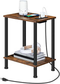 HOOBRO Side Table with Charging Station, End Table with USB Port and Outlet by HOOBRO
