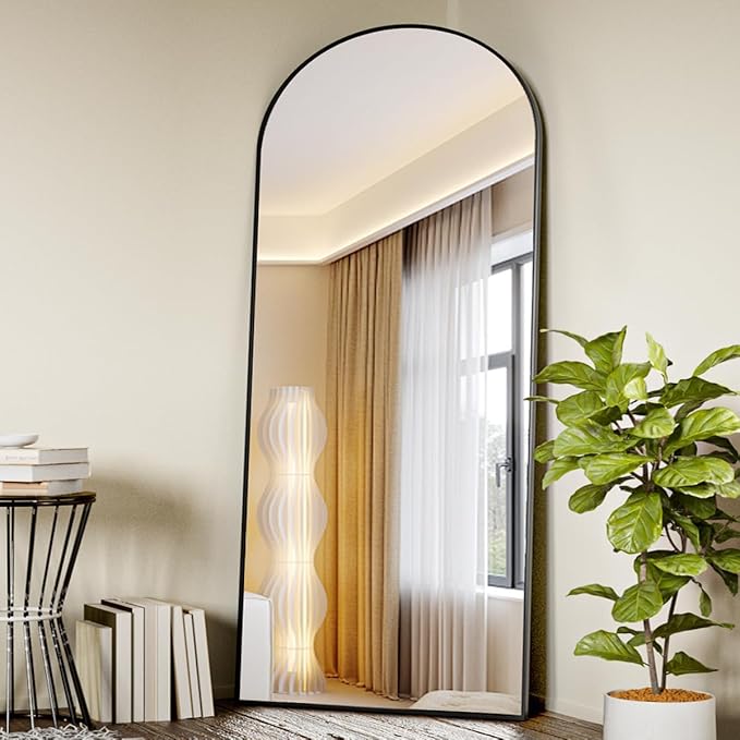 Koonmi Mirror Full Length 26x71 Inch, Arched Full Body Mirror, Free Standing - Image 2