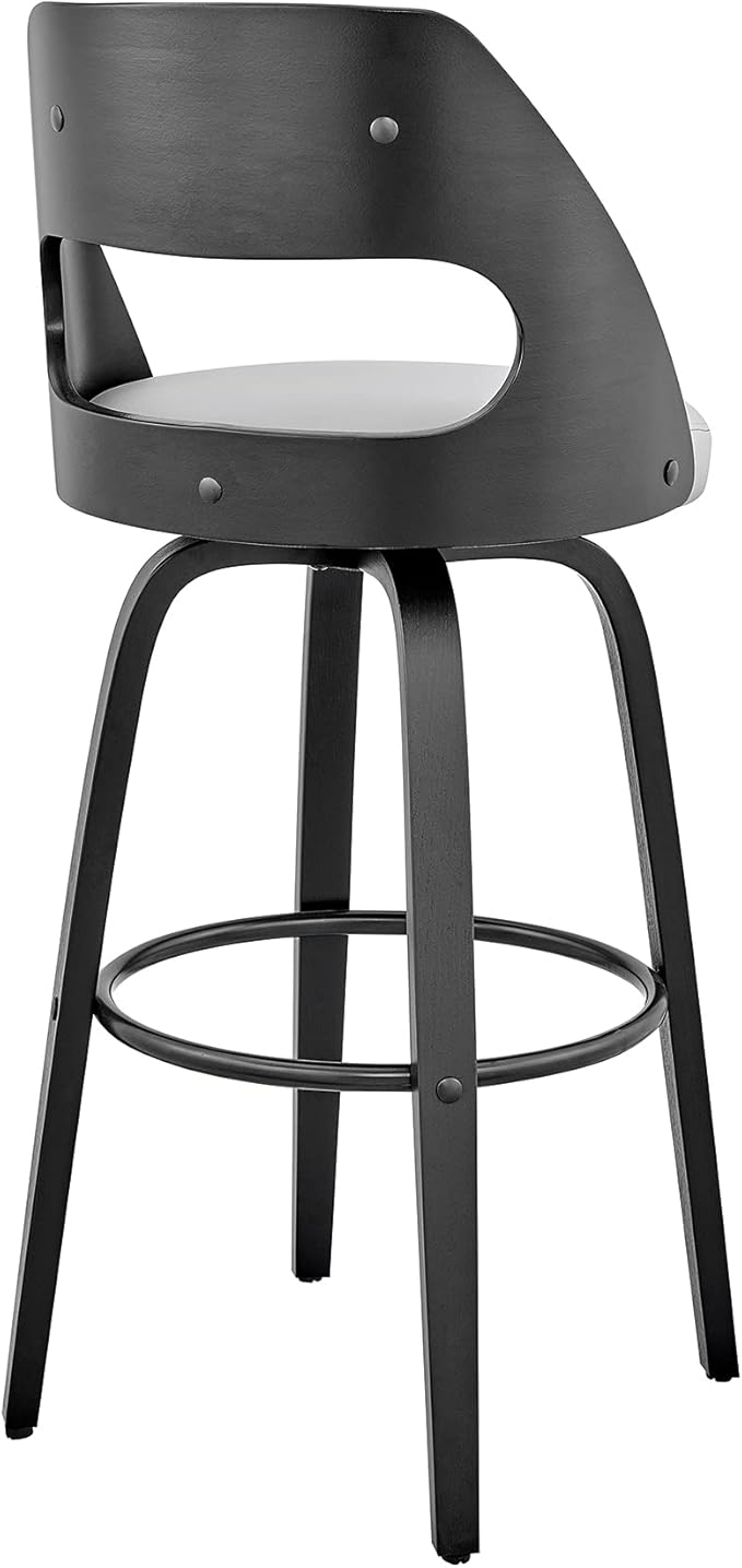 Armen Living Julius Mid Century Modern Swivel Bar Stool - Image 6