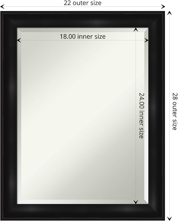 Amanti Art Black Bathroom Mirror - Image 4