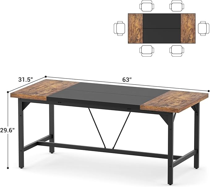 Unikito Large Computer Desk, 63 x 31.5 Inch Long Office Desks, Premium Sturdy 2 - Image 2