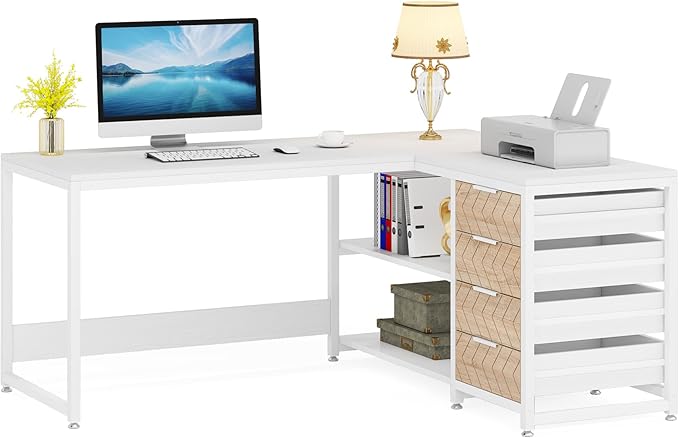 LITTLE TREE 59-Inch L Shaped Desk by LITTLETREE