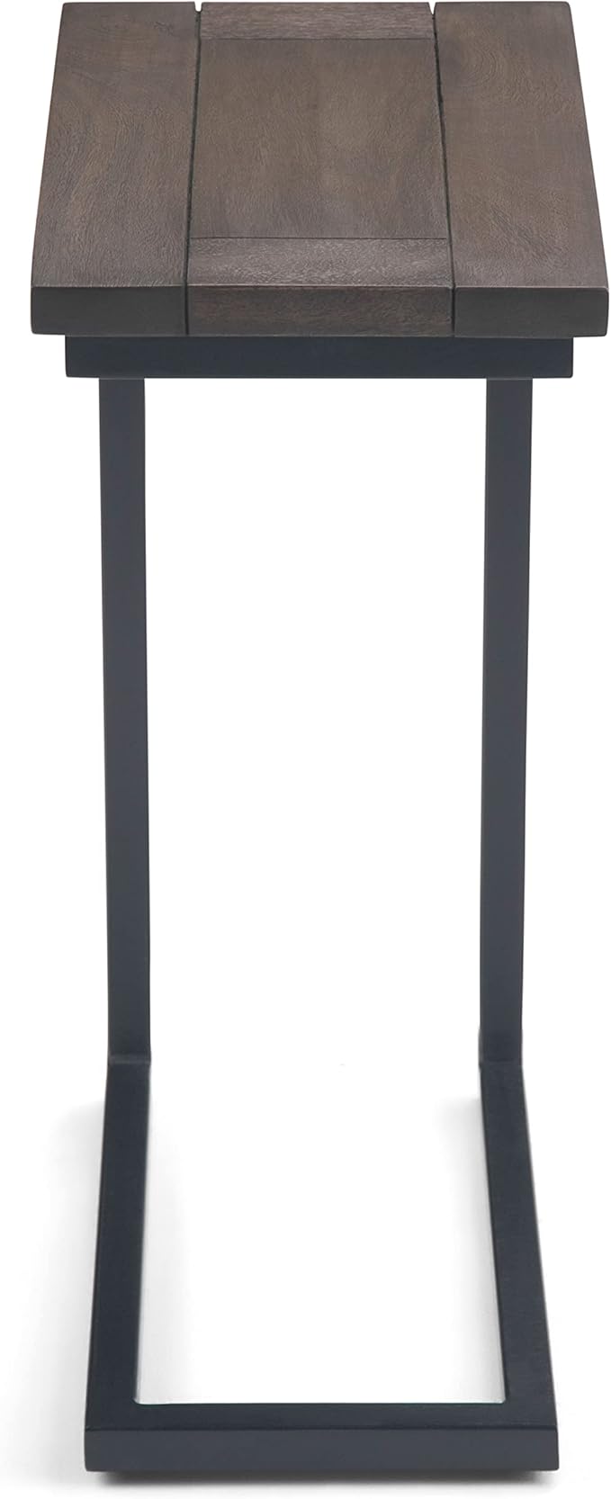 SIMPLIHOME Skyler 18-inch Wide Solid Mango/Metal Industrial C-Shaped End Table - Image 3