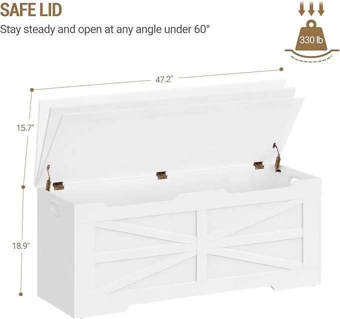 47.2" Storage Chest, Extra Large Storage Trunk - Image 2