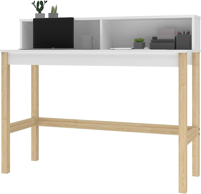 Manhattan Comfort Bowery 47 Inch Mid Century Modern Home Office Desk, Study - Image 4