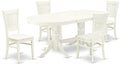 East West Furniture VAVA5-LWH-W 5 Piece Dining Room Furniture Set Includes an by EastWestFurniture