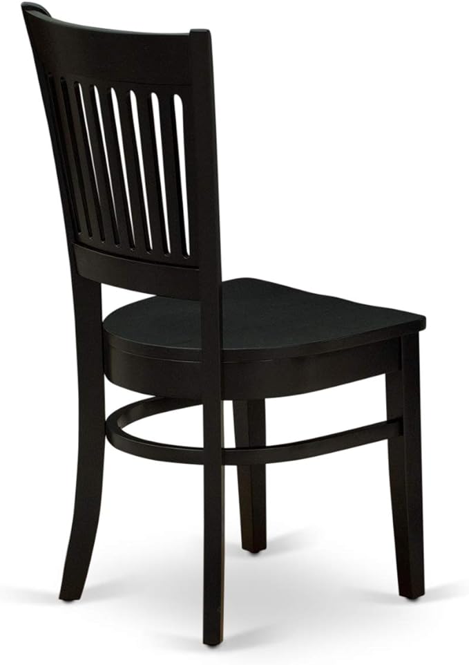 East West Furniture DLVA5-BLK-W 5 Piece Dining Set Includes a Round Dining Room - Image 10