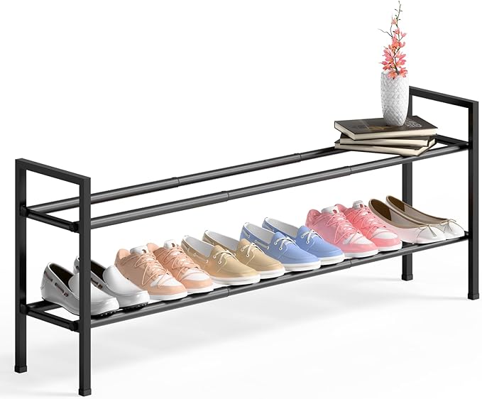 Bumusty 2-Tier Long Expandable Shoe Rack - Image 7