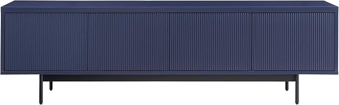 Henn&Hart Rectangular TV Stand for TV's up to 75" in Navy, for Home, Living Room - Image 6