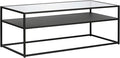 Ada 46'' Wide Rectangular Coffee Table in Blackened Bronze by HennHart